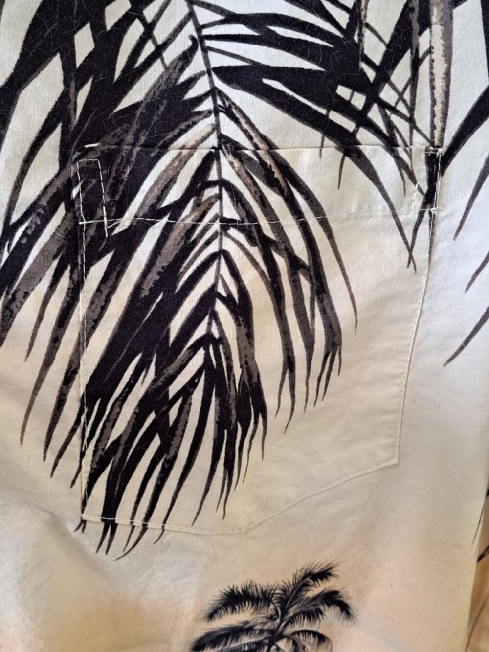 Rjc Hawaiian Shirt Palm Tree Cotton Button Front Short Sleeve Mens L Hawaii - Picture 5 of 12
